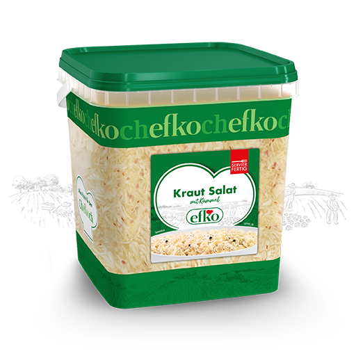 Servierfertiges Sauergemüse von efko – Kraut Salat für die schnelle Jause