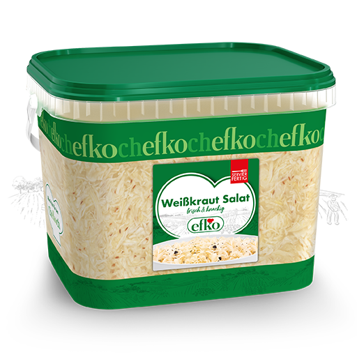 Servierfertiges Sauergemüse von efko – Weißkraut Salat für die schnelle Jause
