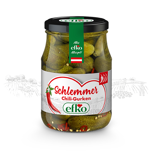 Schlemmer Gurken chili, Gemüse im Glas von efko