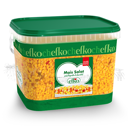 efko Sauergemüse Mais-Salat 10kg mit Paprika und Zwiebel im praktischen Eimer